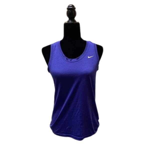 Nike Dri-Fit Sleeveless Blue Athletic Running Top, Size Medium, Pre-owned - Picture 1 of 5